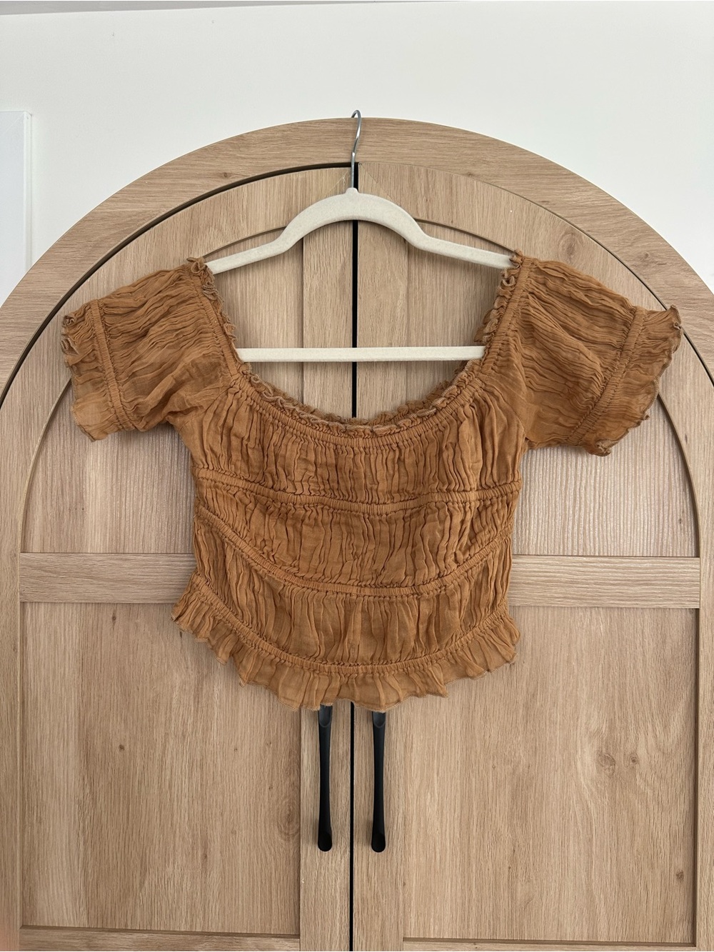 Free People Brown Cropped Top